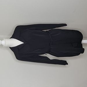 London Fog Black Belted Trench Coat